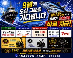 9월1일 과 2일 대삼치 출조모집 (9월이벤트의 주인공을 기다립니다)