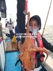 18일, 군산문어, 무쟈게 나옵니다.......덩치급 문어들, 실시간~군산낚시프라자 챔피언호