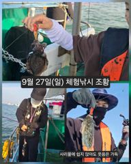 [피닉스피싱호] 9월 27일(일) 체험낚시 조황 - 사리물에 쉽지 않아도 웃음은 가득