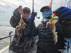 사천피싱스타 주꾸미 조황입니다 목요일 부터 자리여유 사진