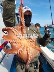 19일, 군산 가을 왕문어 ~덩치급으로 싸이즈 끝내줍니다~망탱이 굿~군산낚시프라자 챔피언호
