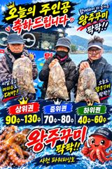 왕주꾸미 ~23일~굿조황 ~내일 3자리여유~쭉~예약받습니다