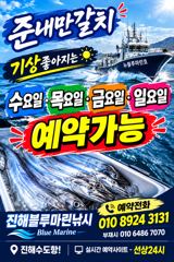 준내만갈치)텐빈~기상좋아지는 수요일부터(한치) ~수.목.금.일요일 예약가능합니다